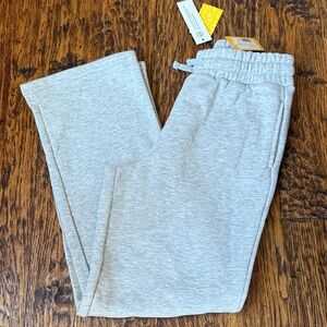 Cozy Kids' Light Gray Favorite Fleece Wide Leg Sweatpants